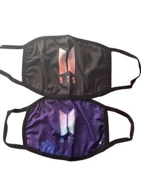 BTS 21‎ face mask 😷 black and purple for kids soft